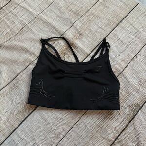GYMSHARK Womens Exo Ultra Strappy Sports Bra Black Size Medium